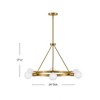 Lark Orla 6 - Light Chandelier in  Lacquered Brass - 4 of 4