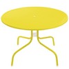 Northlight 39.25-Inch Outdoor Retro Metal Tulip Table, Yellow - 3 of 3