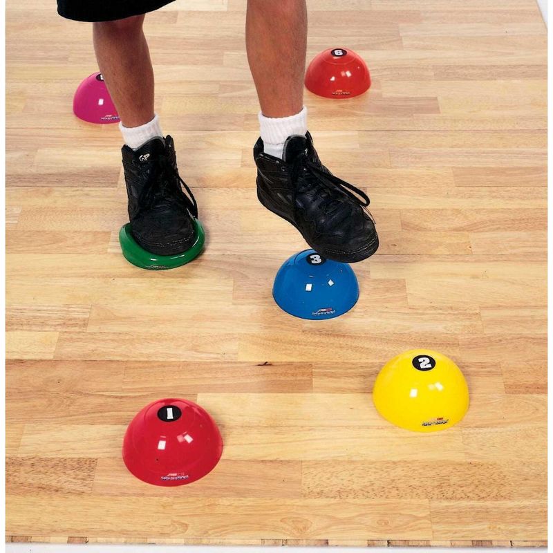 Sportime Numbered Step-N-Stones, 2-5/8 x 5-1/4 Inches, Assorted Colors, Set of 6, 1 of 2