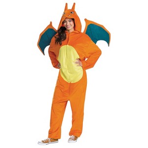 Disguise Adult General Sizing Deluxe Charizard Jumpsuit Costume - 1 of 3
