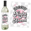Big Dot of Happiness Last Disco - Bachelorette Party Decorations for Women and Men - Wine Bottle Label Stickers - Set of 4 - 2 of 4