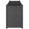 vidaXL Rectangular Garden Planter 59.1"x19.7"x27.6" - Durable Outdoor Flower/Plant Pot, Weather-Resistant Solid Wood Pine - Gray - 4 of 4