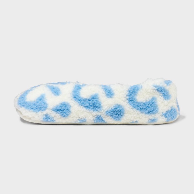 Girls' Animal Slipper Socks - art class™ Blue/Cream, 2 of 5