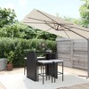 vidaXL Garden Bar Set - Black PE Rattan, Powder-Coated Steel, Tempered Glass, 5-Piece - 2 of 4