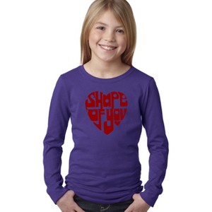 LA Pop Art Girl's Word Art Long Sleeve - Shape of You - 1 of 4
