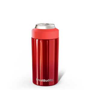 FrostBuddy Universal Buddy Insulated Can Cooler | Fits 12oz Cans, Slim Cans & Bottles | Stainless Steel Drink Holder - 1 of 4