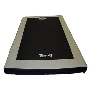 Dakota 283 Washable Portable Foam Cushioned Padded Indoor Dog Kennel Mat, Crate Cage Bed for Dogs and Pets, Black/Gray - 1 of 4