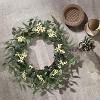 Attop 20'' Eucalyptus Wreath for Front Door, Porch, Window - Green Decor for Home, Farmhouse - 4 of 4
