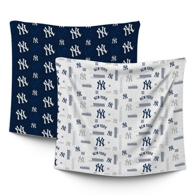 Image of MLB New York Yankees Home & Away Baby Blanket - 2pk