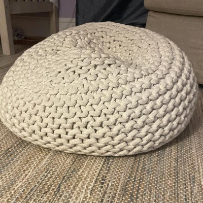 Cloverly Chunky Knit Pouf - Threshold™ : Target