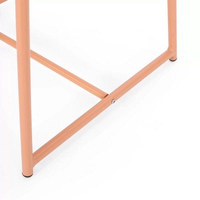 Orange Metal Outdoor Folding Picnic Table