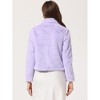 INSPIRE CHIC Women's Autumn Winter Cropped Notch Lapel Faux Fur Fluffy Jacket - 4 of 4