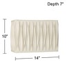Springcrest White Pinched Pleat Medium Rectangle Lamp Shade 14" Wide x 7" Deep x 10" High (Spider) Replacement with Harp and Finial - 4 of 4