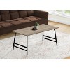 Monarch Specialties Coffee Table Accent Cocktail Rectangular Living Room 40"L Brown Laminate Black Metal Contemporary Modern - 2 of 4