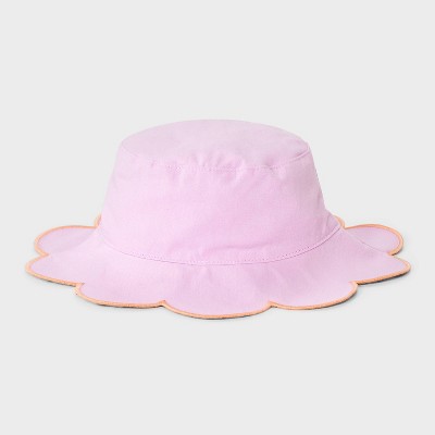 Girls' Reversible Scalloped Edge Bucket Hat - Cat & Jack™ Purple