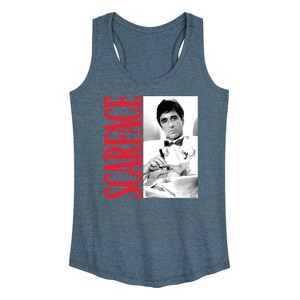 Women's - Scarface - Tony In Tuxedo Graphic Racerback Tank - 1 of 4