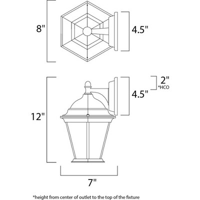 Maxim Lighting Cast 1 - Light Wall Light in  Pewter