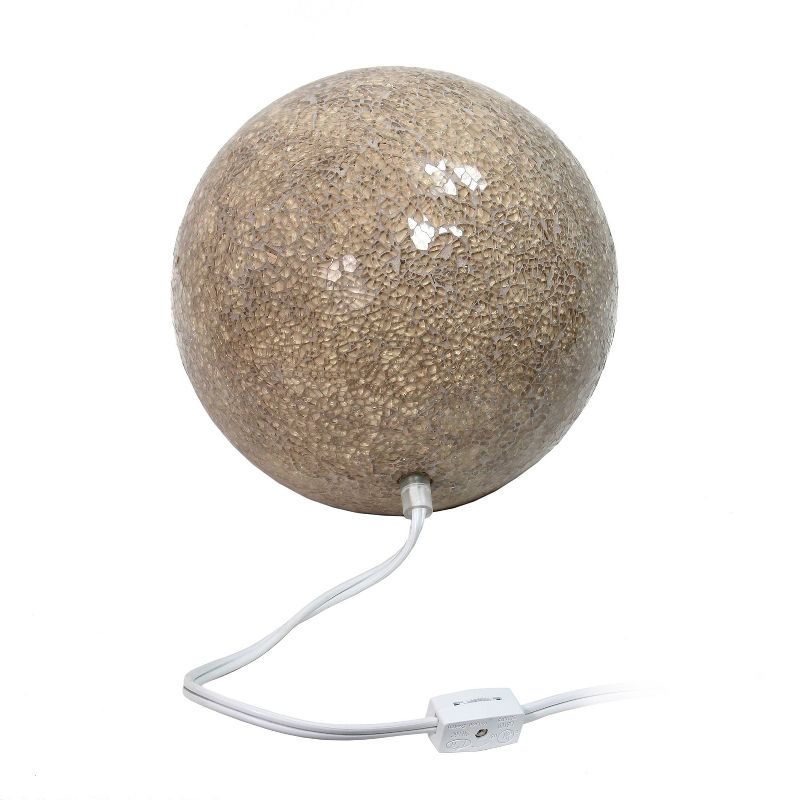 1-Light Mosaic Stone Ball Table Lamp - Simple Designs, 5 of 11