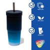 Silipint: Silicone 32oz Straw Tumblers: 2 Pack Moon Beam - Unbreakable Cup - 3 of 4