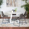 NicBex 5 Piece Dining Table Set for 4 People Modern 45 Inch Kitchen Table 4 PU Leather Dining Chairs with Metal Legs - 2 of 4