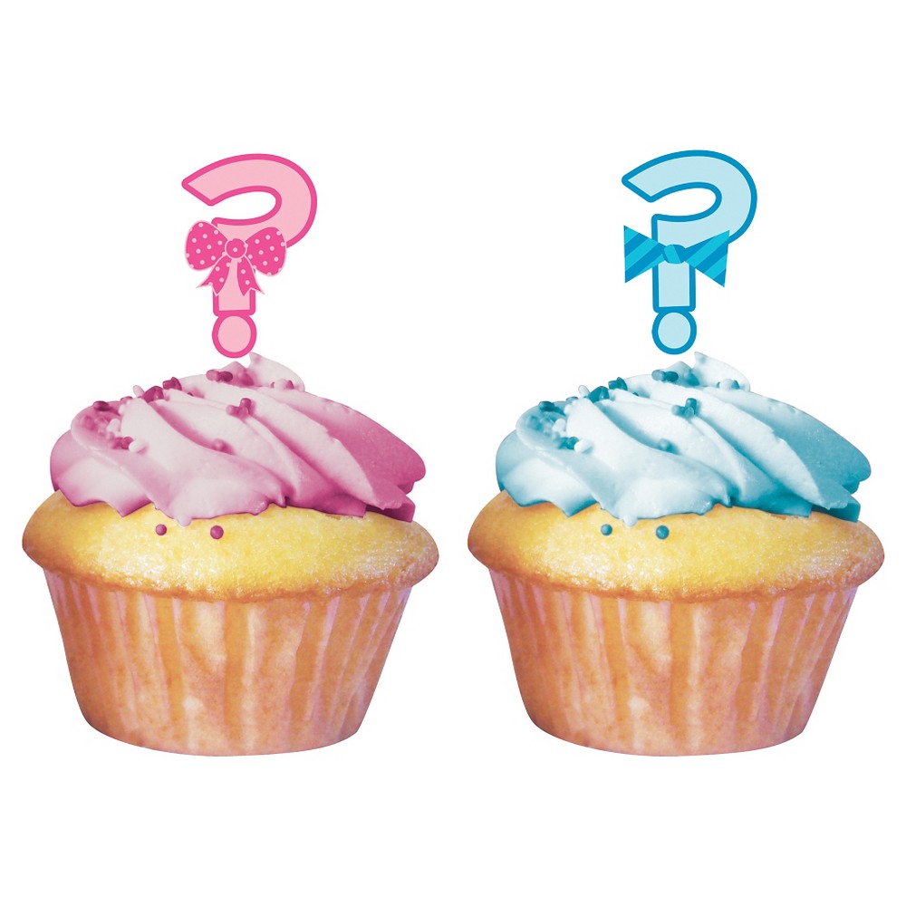 Baby Gender Reveal Cupcake Toppers (12 per pack)