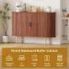 Sideboard Buffet Cabinet with Storage, 47” Mid Century Modern Accent Cabinet, Sliding Door Entryway Small Storage Cabinets for Kitchen, Living Room - 4 of 4