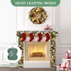 Orieon 6Ft Pre-Lit Christmas Garland with 20 LED Lights, Pine Cones & Gold Ball Ornaments, Battery-Operated Xmas Garland Decorations - 3 of 4