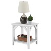 HomeStock Belmont Rustic End Table with Shelf, Two Tier Storage and Tapered Legs, Woodgrain Accent Table for Living Room or Family Room - 2 of 4