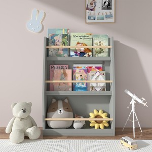 VYNXARIA 3 Tier Kids Book Shelf,Kids Book Rack, Helps Keep Bedrooms, Playrooms, and Classrooms Organized - 1 of 4