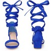 Perphy Women's Fashion Summer Open Toe Block Heel Lace Up Sandals - 2 of 4