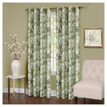 Kate Aurora Country Living 100% Thermal Lined Grommet Top Floral Room Darkening Curtains
