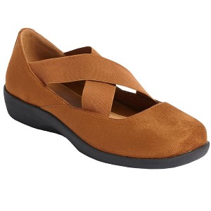 Comfortview Women's The Stacia Mary Jane Flat (Wide Widths Available) - 1 of 4