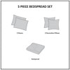Sapphtopaz Bedding Comforter Set 5 Piece Traditional Style Geometric Jacquard Embroidery Quilt Set with Throw Pillows - 3 of 4