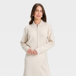 Women's Full Zip Cardigan - A New Day™ - 1 of 3