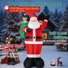 Itopfox 8FT Christmas Inflatable Santa Claus with LED Lights Waterproof Durable Outdoor Decoration for Lawn Garden Patio 1 Piece - 3 of 4