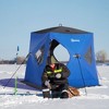 Outsunny 2 Person Insulated Ice Fishing Shelter Pop-Up Portable Ice Fishing Tent with Carry Bag and Anchors for -22℉ - 3 of 4