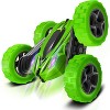 Angel Sar 360° Flip Stunt RC Car, 4WD Double-Sided Remote Control Race Car with 2.4GHz Control, Off-Road Toy for Kids Indoor Outdoor Play, Green - 2 of 4