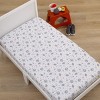 NoJo Star Wars May The Force Be With You White and Gold Millennium Falcon and Death Star Nursery Fitted Crib Sheet - 4 of 4
