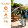 BAOURE Outdoor 48000 BTU Outdoor Propane Patio Heater with Wheels and Cover, Stainless Steel Burner for outdoor use Triple Protection System - 3 of 4