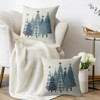 Christmas Pillow Covers 18X18 Set of 2, Blue Buffalo Plaid Xmas Tree Winter Holiday Theme Print - 3 of 4