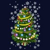 Junior's Design By Humans Christmas Tree and Snowflakes By IvaW T-Shirt - 2 of 3