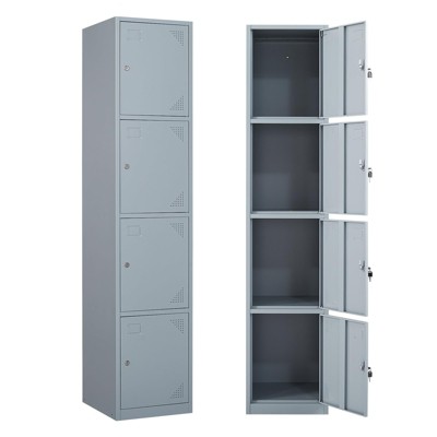 Mlezan 71" Metal Locker: Steel Storage for Bedroom, Gym, School, Office, or Garage.Ideal for Employee or Personal Use.