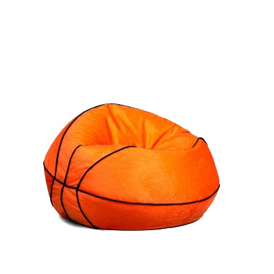 Big Joe Sports Ball Bean Bag Chair, Plush Soft Polyester, Kids, Basketball