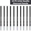 Brea Reese Charcoal Pencils-10pc Soft,Medium & Hard Set,Shading & Blending Kit - 2 of 4