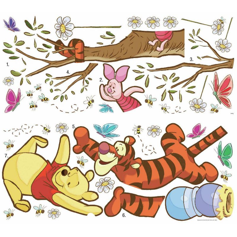 Winnie The Pooh Swinging For Honey Peel and Stick Giant Kids&#39; Wall Decal, 3 of 6