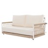 Chery Life 1-Piece Woven Rope Outdoor Swing Sofa with Soft Cushions Seating 2 for Patio, Courtyard and Balcony - 2 of 4