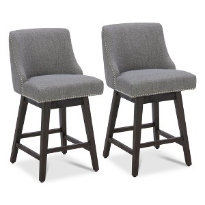Spruce&Spring Counter Height Swivel Barstool Set of 2 - 1 of 4