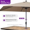 PURPLE LEAF Patio Umbrella Outdoor Table Umbrella Aluminum Frame Market Umbrella Sun Umbrella with 8 Sturdy Ribs - 3 of 4