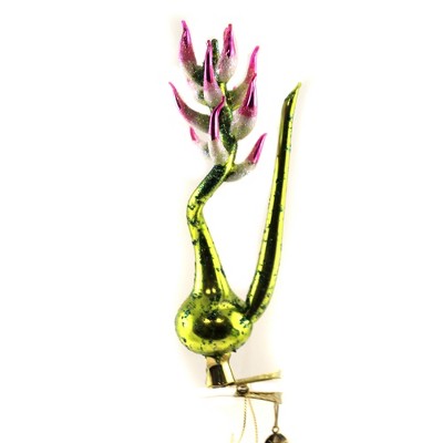 Morawski 7.0" Pink & Chartreuse Flower Clip On Ornament Floral  -  Tree Ornaments