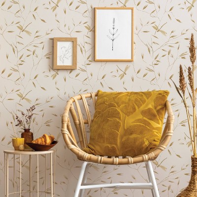 Golden Ochre Dragonfly Self-Adhesive Peel and Stick Wallpaper